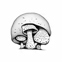 A single mushroom tattoo design idea
