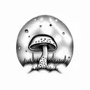 A single mushroom tattoo design idea