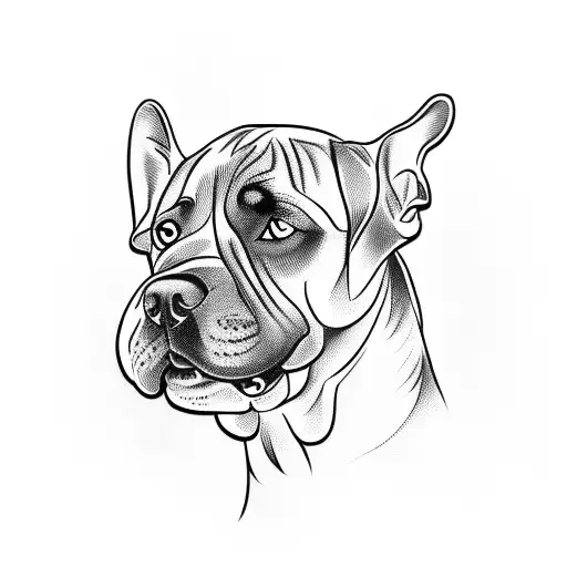 cane corso tattoo design idea