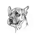 cane corso tattoo design idea