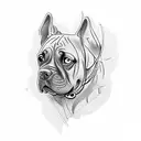 cane corso tattoo design idea