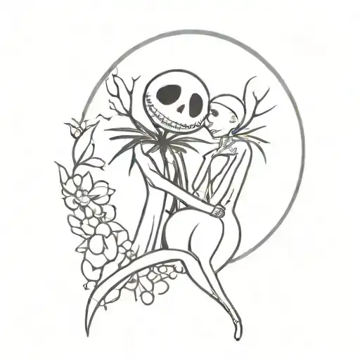 matching tattoos nightmare before christmas tattoo design idea