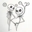matching tattoos nightmare before christmas tattoo design idea