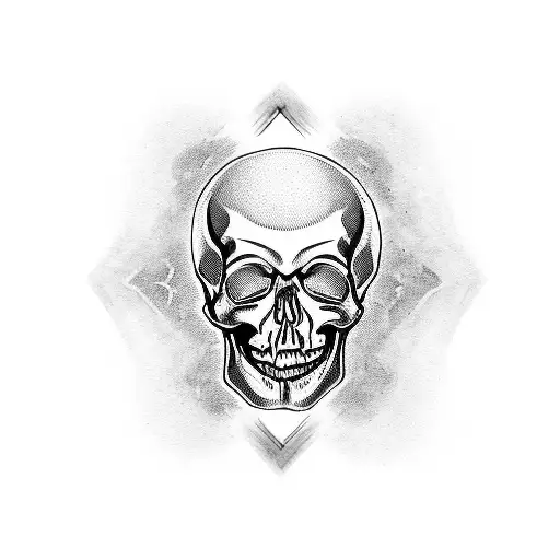 badass skull tattoo design idea