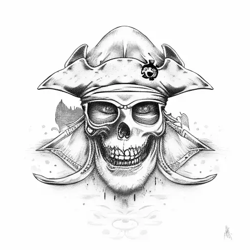 pirate looks at forty Jimmy buffet tattoo design idea