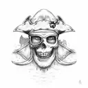 pirate looks at forty Jimmy buffet tattoo design idea