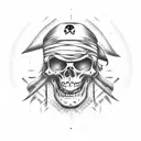 pirate looks at forty Jimmy buffet tattoo design idea