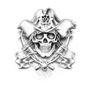 pirate looks at forty Jimmy buffet tattoo design idea