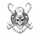 pirate looks at forty Jimmy buffet tattoo design idea