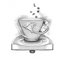 a scale that has a 0 in one cup and a 1 in the other tattoo design idea