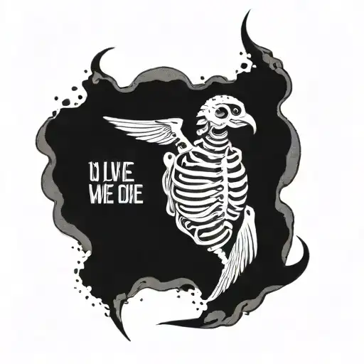 to live we must die tattoo design idea