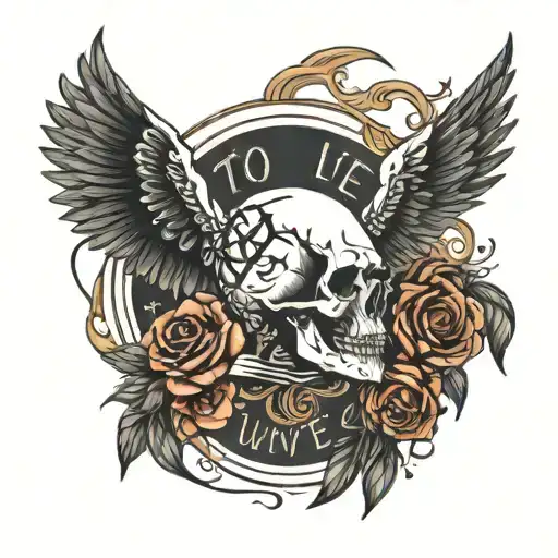 to live we must die tattoo design idea