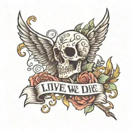 to live we must die tattoo design idea
