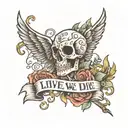 to live we must die tattoo design idea