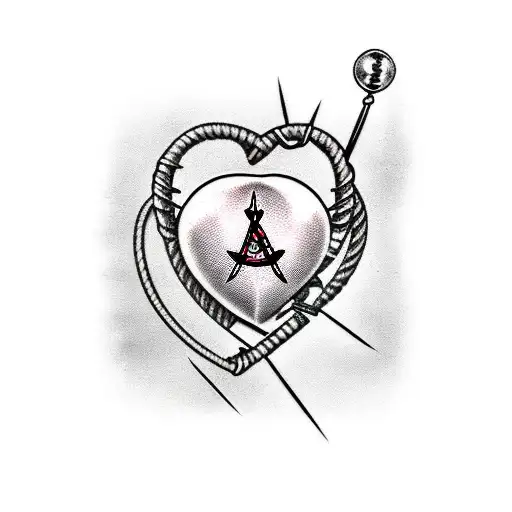 Barbed Wire wrapped around a heart tattoo design idea
