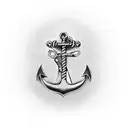 Anchor with Scissors tattoo design idea