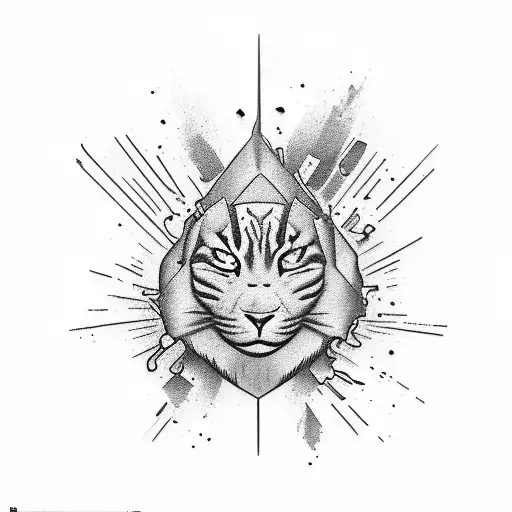 mashup of ну погоди characters and pulp fiction elements tattoo design idea