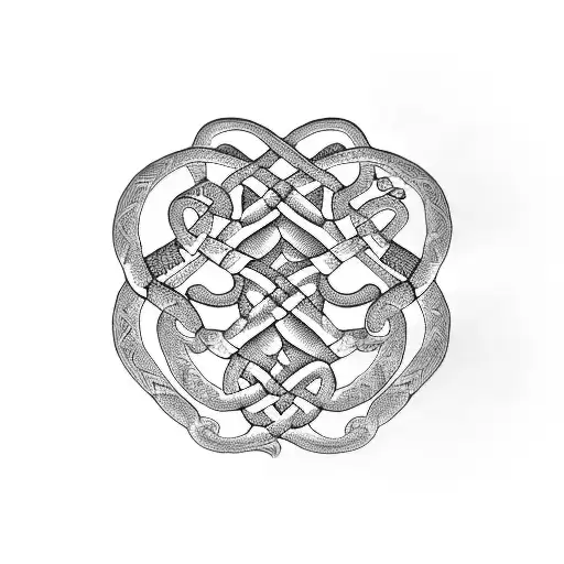 Celtic snake tattoo design idea