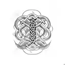 Celtic snake tattoo design idea