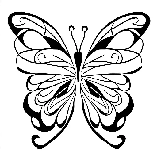 Butterfly with puzzle pieces  tattoo design idea