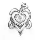 Heart With text stay strong tattoo design idea