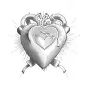 Heart With text stay strong tattoo design idea