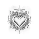 Heart With text stay strong tattoo design idea