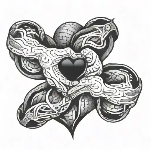 A pair of intertwined hands holding a heart, symbolizing the unbreakable bond of best friends tattoo design idea
