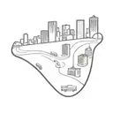 skateboard and the city skate spots   tattoo design idea