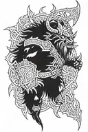 Skyrim Frost Troll, Apex predators, Warrior style tattoo tattoo design idea