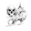 Me vs me tattoo design idea