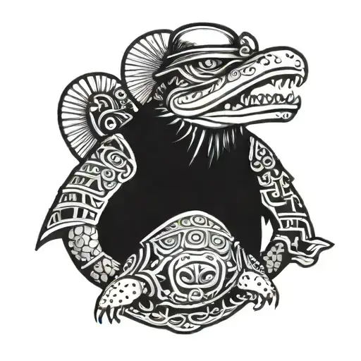 samurai platypus tattoo design idea