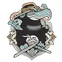 samurai platypus tattoo design idea