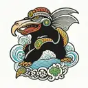 samurai platypus tattoo design idea