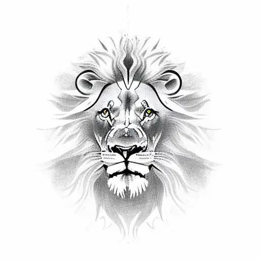 shoulder piece of lion and jesus tattoo design idea