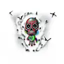 voodoo doll tattoo design idea