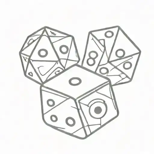 SIMPLE DND DICE tattoo design idea