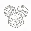 SIMPLE DND DICE tattoo design idea