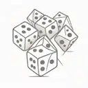 SIMPLE DND DICE tattoo design idea