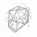 SIMPLE DND DICE tattoo design idea