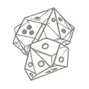 SIMPLE DND DICE tattoo design idea