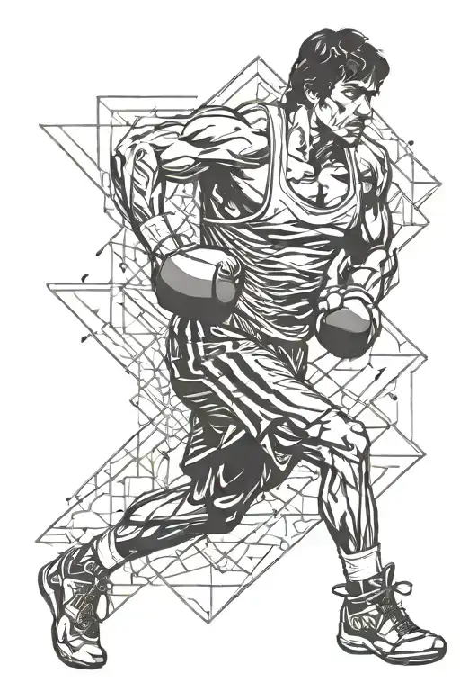 Rocky Balboa training tattoo design idea