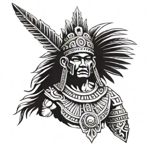 aztec warrior tattoo design idea