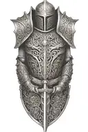 armor including chain mail tattoo design idea