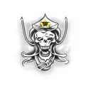 join or die snake with Sic semper tyrannis tattoo design idea