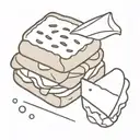 ham and cheese sandwitch tattoo design idea