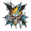 ice fire tattoo design idea