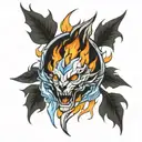 ice fire tattoo design idea