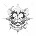 luffy gear 5 tattoo design idea