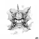 luffy gear 5 tattoo design idea